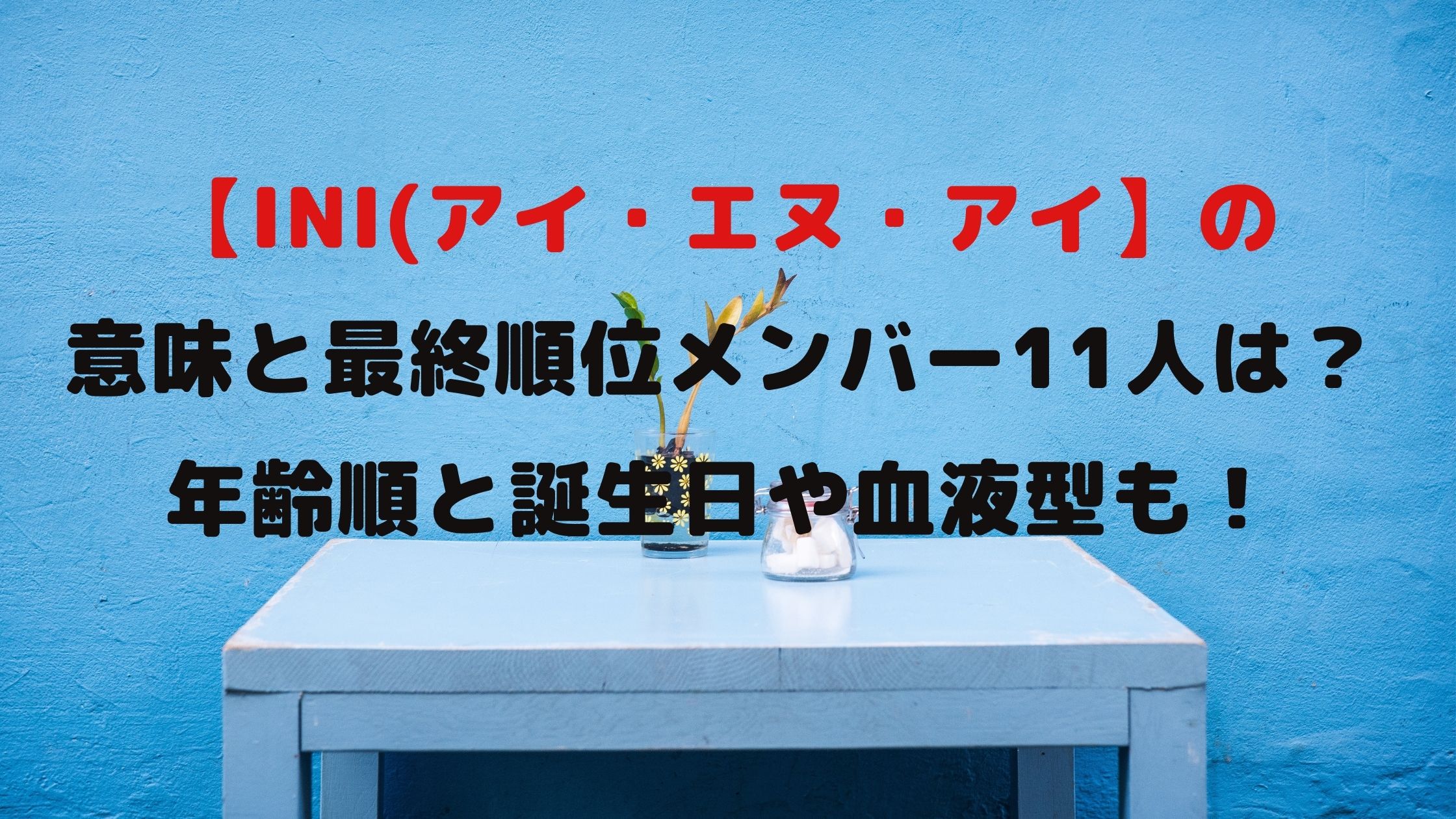 Ini の意味と最終順位メンバー11人は 年齢順と誕生日や血液型も Naohana Blog